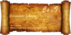 Csonka Iduna névjegykártya
